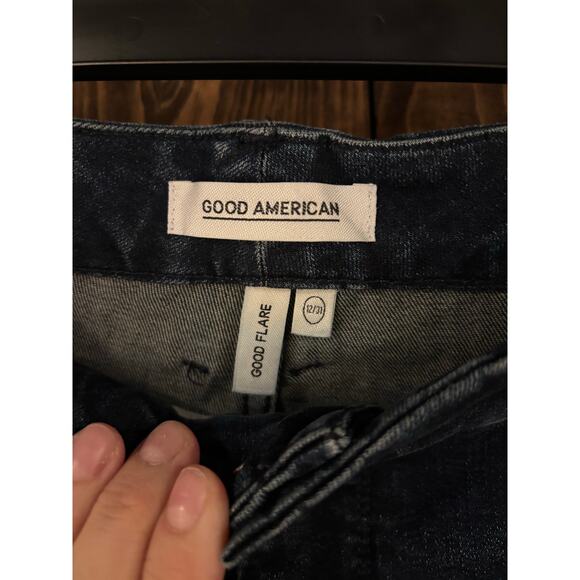 Good American Good Flare Jeans Size 12 Size 31 - Picture 3 of 7